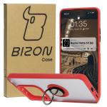 Carcasa Bizon Hybrid Ring compatibila cu Xiaomi Redmi Note 14 5G, Rosu 3 - lerato.ro