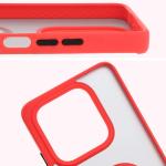 Carcasa Bizon Hybrid Ring compatibila cu Xiaomi Redmi Note 14 5G, Rosu 4 - lerato.ro