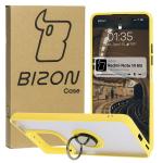 Carcasa Bizon Hybrid Ring compatibila cu Xiaomi Redmi Note 14 5G, Galben 3 - lerato.ro