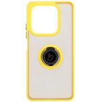 Carcasa Bizon Hybrid Ring compatibila cu Xiaomi Redmi Note 14 5G, Galben 2 - lerato.ro