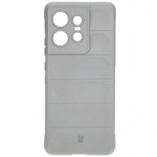 Huse si carcase Motorola, Carcasa Bizon Tur compatibila cu Motorola Edge 50 Pro, Light Grey, lerato.ro