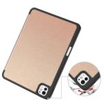 Husa Bizon Tab Lizard compatibila cu iPad Pro 11 inch 2024 / 2025, Rose Gold 4 - lerato.ro