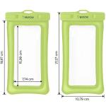 Husa waterproof universala Bizon Case Hydrofloat pentru dispozitive 6.3 inch, Verde 13 - lerato.ro