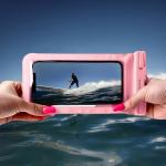 Set 2 huse waterproof universale Bizon Case Hydrowrap pentru dispozitive 6.9 inch, Roz 10 - lerato.ro