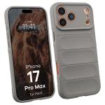 Kit protectie 2 in 1 BizonMobile, Carcasa Bizon Tur si Folie sticla securizata Bizon Glass Edge, compatibil cu iPhone 17 Pro Max, Light Grey 4 - lerato.ro