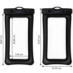 Husa waterproof universala Bizon Case Hydrofloat pentru dispozitive 6.3 inch, Negru 13 - lerato.ro