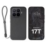 Carcasa Bizon CarbO cu MagSafe si Wrist Strap compatibila cu Xiaomi 17T, Negru 3 - lerato.ro