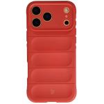 Kit protectie 2 in 1 BizonMobile, Carcasa Bizon Tur si Folie sticla securizata Bizon Glass Edge, compatibil cu iPhone 17 Pro Max, Rosu 3 - lerato.ro