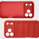 Kit protectie 2 in 1 BizonMobile, Carcasa Bizon Tur si Folie sticla securizata Bizon Glass Edge, compatibil cu iPhone 17 Pro Max, Rosu 8 - lerato.ro