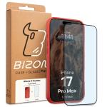 Kit protectie 2 in 1 BizonMobile, Carcasa Bizon Tur si Folie sticla securizata Bizon Glass Edge, compatibil cu iPhone 17 Pro Max, Rosu 11 - lerato.ro