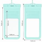Set 2 huse waterproof universale Bizon Case Hydrowrap pentru dispozitive 6.9 inch, Mint 12 - lerato.ro