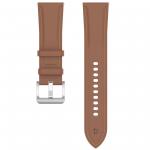 Curea din piele ecologica Bizon Strap Watch Casual compatibila cu Samsung Galaxy Watch FE / 7 / 6 / 6 Classic / 5 / 5 Pro / 4, Maro 7 - lerato.ro
