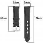 Curea din piele ecologica Bizon Strap Watch Casual compatibila cu Samsung Galaxy Watch FE / 7 / 6 / 6 Classic / 5 / 5 Pro / 4, Negru 3 - lerato.ro