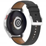 Curea din piele ecologica Bizon Strap Watch Casual compatibila cu Samsung Galaxy Watch FE / 7 / 6 / 6 Classic / 5 / 5 Pro / 4, Negru 4 - lerato.ro