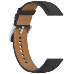 Curea din piele ecologica Bizon Strap Watch Casual compatibila cu Samsung Galaxy Watch FE / 7 / 6 / 6 Classic / 5 / 5 Pro / 4, Negru 6 - lerato.ro