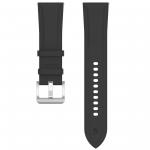 Curea din piele ecologica Bizon Strap Watch Casual compatibila cu Samsung Galaxy Watch FE / 7 / 6 / 6 Classic / 5 / 5 Pro / 4, Negru 7 - lerato.ro