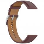 Curea din piele ecologica Bizon Strap Watch Casual compatibila cu Samsung Galaxy Watch FE / 7 / 6 / 6 Classic / 5 / 5 Pro / 4, Dark Brown 5 - lerato.ro