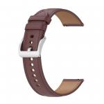 Curea din piele ecologica Bizon Strap Watch Casual compatibila cu Samsung Galaxy Watch FE / 7 / 6 / 6 Classic / 5 / 5 Pro / 4, Dark Brown 6 - lerato.ro