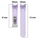 Curea din silicon BizonMobile compatibila cu Samsung Galaxy Watch FE/7/6/6 Classic/5/5 Pro/4/4 Classic, Light Purple 3 - lerato.ro