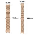 Curea din otel inoxidabil Bizon Strap Watch Aura compatibila cu Samsung Galaxy Watch FE/7/6/6 Classic/5/5 Pro/4/4 Classic, Rose Gold 3 - lerato.ro