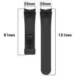 Curea din silicon BizonMobile compatibila cu Samsung Galaxy Watch FE/7/6/6 Classic/5/5 Pro/4/4 Classic, Negru 3 - lerato.ro