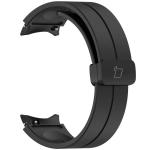 Curea din silicon BizonMobile compatibila cu Samsung Galaxy Watch FE/7/6/6 Classic/5/5 Pro/4/4 Classic, Negru 4 - lerato.ro