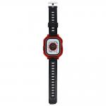 Curea din poliuteran Bizon Strap Watch Armor cu rama de protectie compatibila cu Apple Watch Ultra 49mm, Rosu 6 - lerato.ro