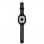 Curea din poliuteran Bizon Strap Watch Armor cu rama de protectie compatibila cu Apple Watch Ultra 49mm, Negru 6 - lerato.ro
