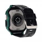 Curea din poliuteran Bizon Strap Watch Armor cu rama de protectie compatibila cu Apple Watch Ultra 49mm, Verde 4 - lerato.ro