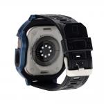Curea din poliuteran Bizon Strap Watch Armor cu rama de protectie compatibila cu Apple Watch Ultra 49mm, Dark Blue 4 - lerato.ro