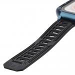 Curea din poliuteran Bizon Strap Watch Armor cu rama de protectie compatibila cu Apple Watch Ultra 49mm, Dark Blue 5 - lerato.ro