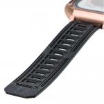 Curea din poliuteran Bizon Strap Watch Armor cu rama de protectie compatibila cu Apple Watch Ultra 49mm, Gold 5 - lerato.ro