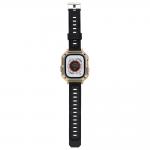 Curea din poliuteran Bizon Strap Watch Armor cu rama de protectie compatibila cu Apple Watch Ultra 49mm, Gold 6 - lerato.ro