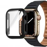Carcasa cu protectie ecran din sticla securizata BizonMobile compatibila cu Apple Watch 8/7 45mm, Negru 4 - lerato.ro