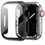 Carcasa cu protectie ecran din sticla securizata BizonMobile compatibila cu Apple Watch 8/7 45mm, Negru 6 - lerato.ro