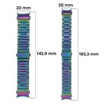 Curea din otel inoxidabil Bizon Strap Watch Aura compatibila cu Samsung Galaxy Watch FE/7/6/6 Classic/5/5 Pro/4/4 Classic, Multicolor 4 - lerato.ro