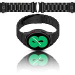 Curea din otel inoxidabil Bizon Strap Watch Aura compatibila cu Samsung Galaxy Watch FE/7/6/6 Classic/5/5 Pro/4/4 Classic, Negru 3 - lerato.ro