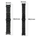 Curea din otel inoxidabil Bizon Strap Watch Aura compatibila cu Samsung Galaxy Watch FE/7/6/6 Classic/5/5 Pro/4/4 Classic, Negru 4 - lerato.ro