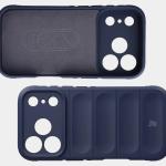 Kit protectie 2 in 1 BizonMobile, Carcasa Bizon Tur si Folie sticla securizata Bizon Glass Edge, compatibil cu iPhone 17 Pro, Dark Blue 8 - lerato.ro