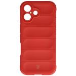 Kit protectie 2 in 1 BizonMobile, Carcasa Bizon Tur si Folie sticla securizata Bizon Glass Edge, compatibil cu iPhone 17, Rosu 3 - lerato.ro