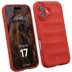 Kit protectie 2 in 1 BizonMobile, Carcasa Bizon Tur si Folie sticla securizata Bizon Glass Edge, compatibil cu iPhone 17, Rosu 4 - lerato.ro