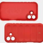 Kit protectie 2 in 1 BizonMobile, Carcasa Bizon Tur si Folie sticla securizata Bizon Glass Edge, compatibil cu iPhone 17, Rosu 8 - lerato.ro