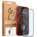 Kit protectie 2 in 1 BizonMobile, Carcasa Bizon Tur si Folie sticla securizata Bizon Glass Edge, compatibil cu iPhone 17, Rosu 11 - lerato.ro