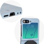 Carcasa Bizon Tur compatibila cu Samsung Galaxy Z Flip 6 / 7 FE, Light Blue 12 - lerato.ro