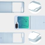 Carcasa Bizon Tur compatibila cu Samsung Galaxy Z Flip 6 / 7 FE, Light Blue 10 - lerato.ro