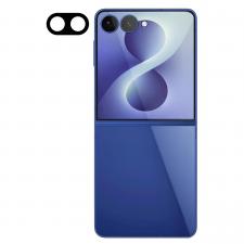 Set de 2 protectii camera foto Bizon Glass Lens compatibila cu Samsung Galaxy Z Flip 8, Negru