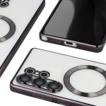 Carcasa cu protectie pentru camera Bizon GuardO cu MagSafe compatibila cu Samsung Galaxy S25 Ultra, Transparent / Negru 5 - lerato.ro