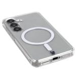 Carcasa Bizon SparklO cu MagSafe compatibila cu Samsung Galaxy S25 / S24, Glitter Clear 4 - lerato.ro