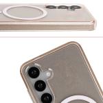 Carcasa Bizon SparklO cu MagSafe compatibila cu Samsung Galaxy S25 / S24, Glitter Orange 6 - lerato.ro