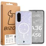 Carcasa Bizon SparklO cu MagSafe compatibila cu Samsung Galaxy A36 5G / A56 5G, Glitter Clear 7 - lerato.ro